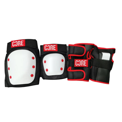 CORE Skateboard Protective Gear Pad Set White I Skateboard Protective Gear