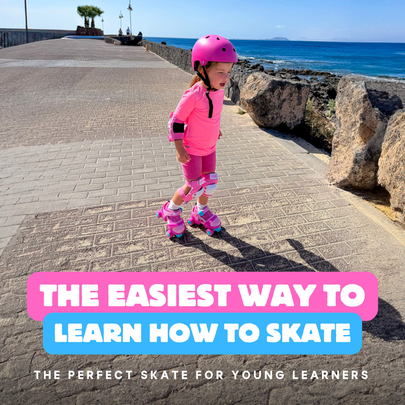 CORE Kids Stomp & Roll Adjustable Learner Skate - Pink/Blue