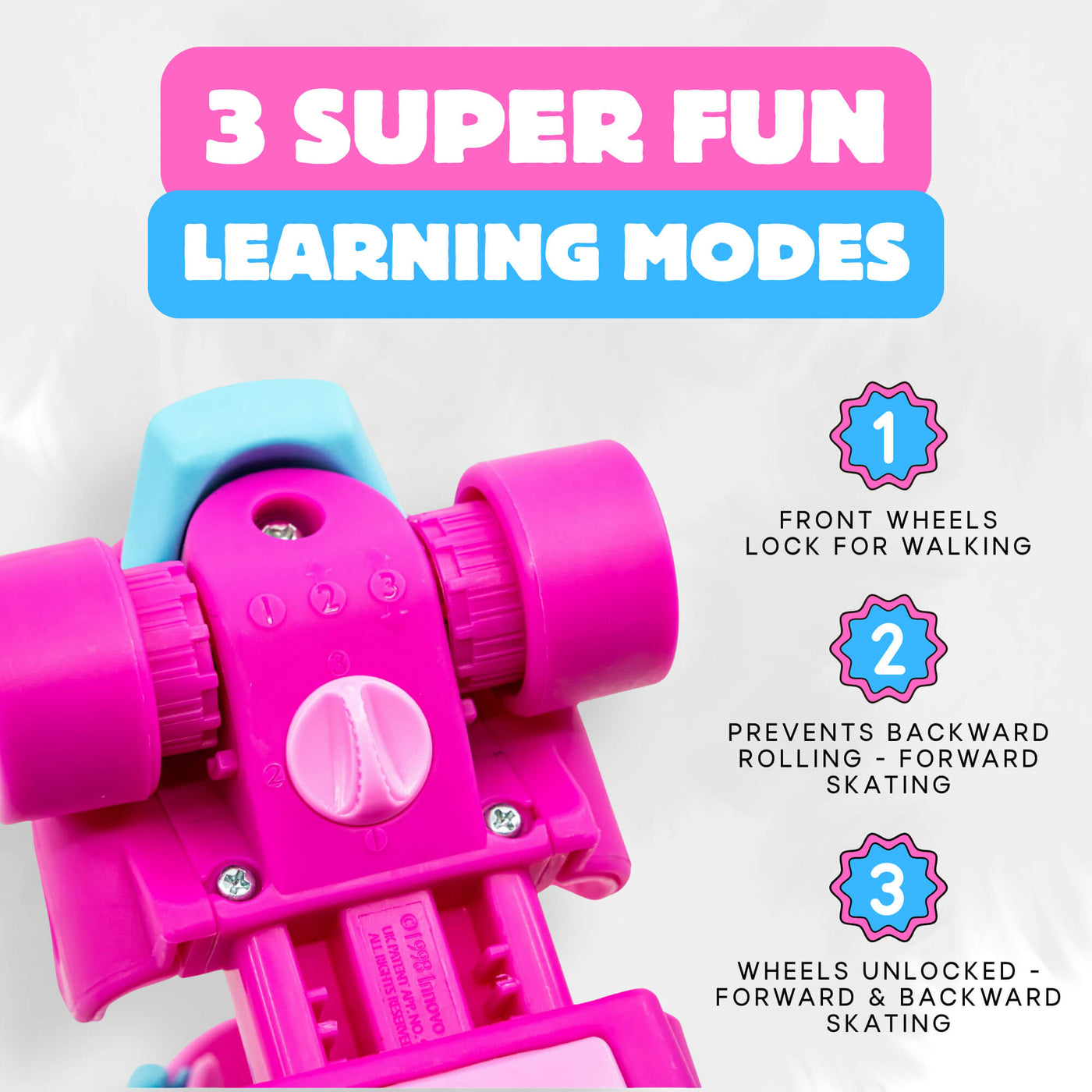 CORE Kids Stomp & Roll Adjustable Learner Skate - Pink/Blue