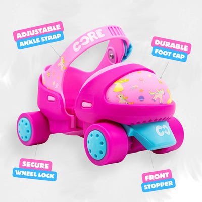 CORE Kids Stomp & Roll Adjustable Learner Skate - Pink/Blue