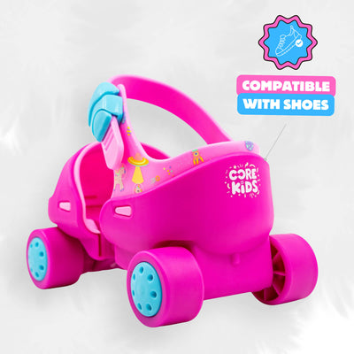 CORE Kids Stomp & Roll Adjustable Learner Skate - Pink/Blue