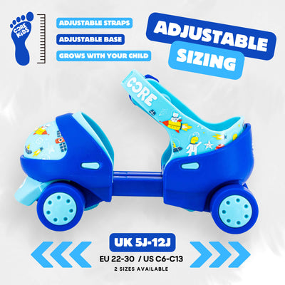 CORE Kids Stomp & Roll Adjustable Learner Skate - Blue