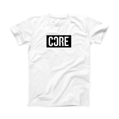 CORE Box Logo T-Shirt – Weiß/Schwarz