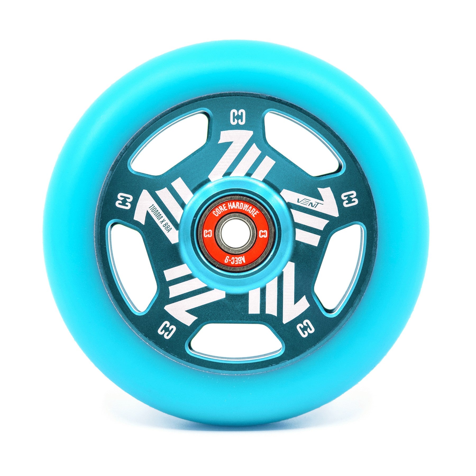 Vented Rims CORE Vent Hollow 110mm Stunt Scooter Wheel - Teal - CORE Action Sports