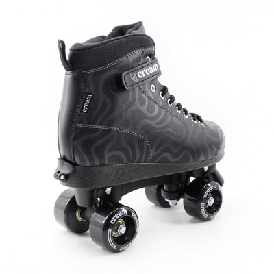 CREAM Scoop Quad Roller Skates, Adjustable - Wave, Black