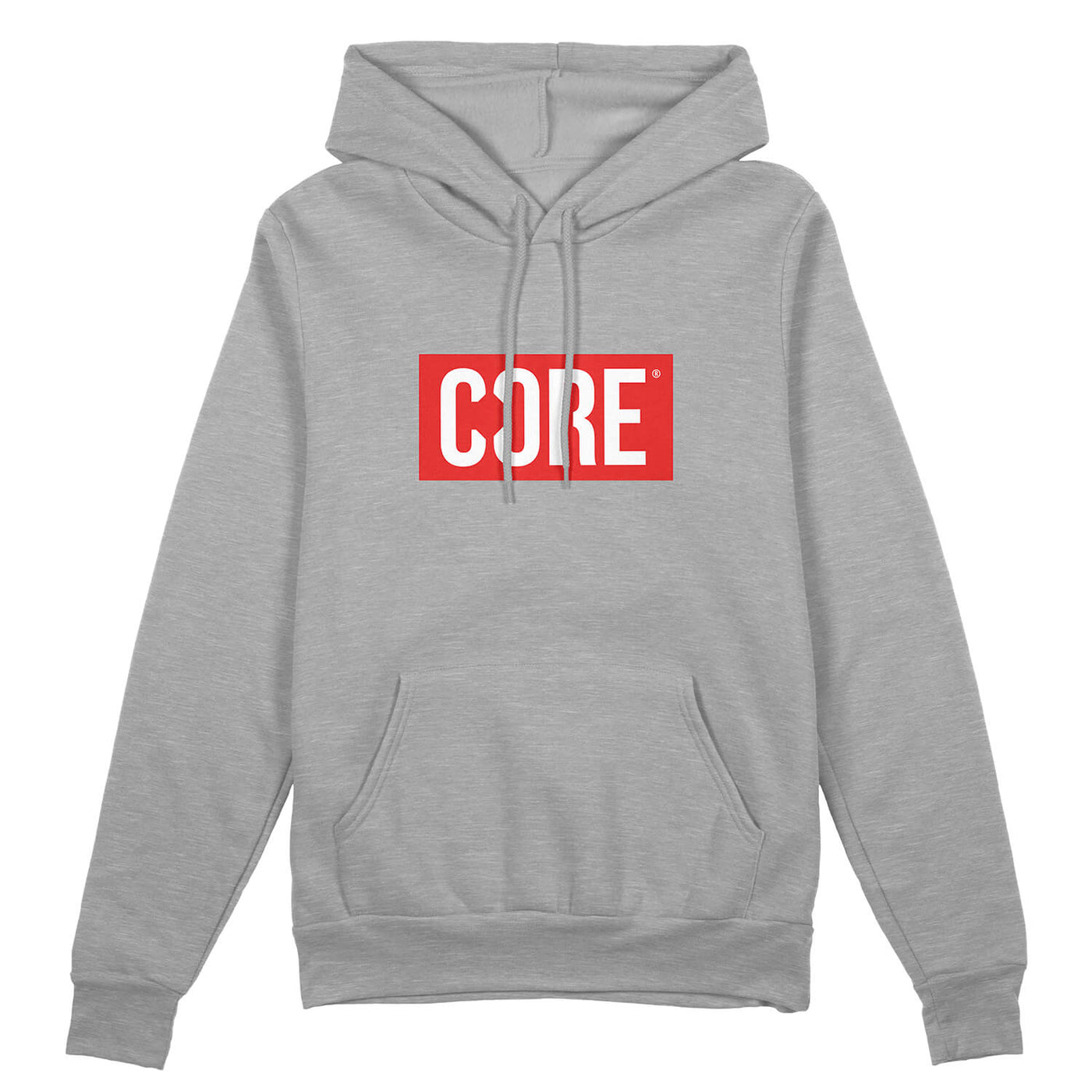 CORE Box Logo Hoodie – Grau/Rot