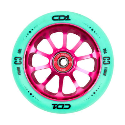 CORE CD1 Spoked Stunt Scooter Wheel 110mm - Teal/Pink