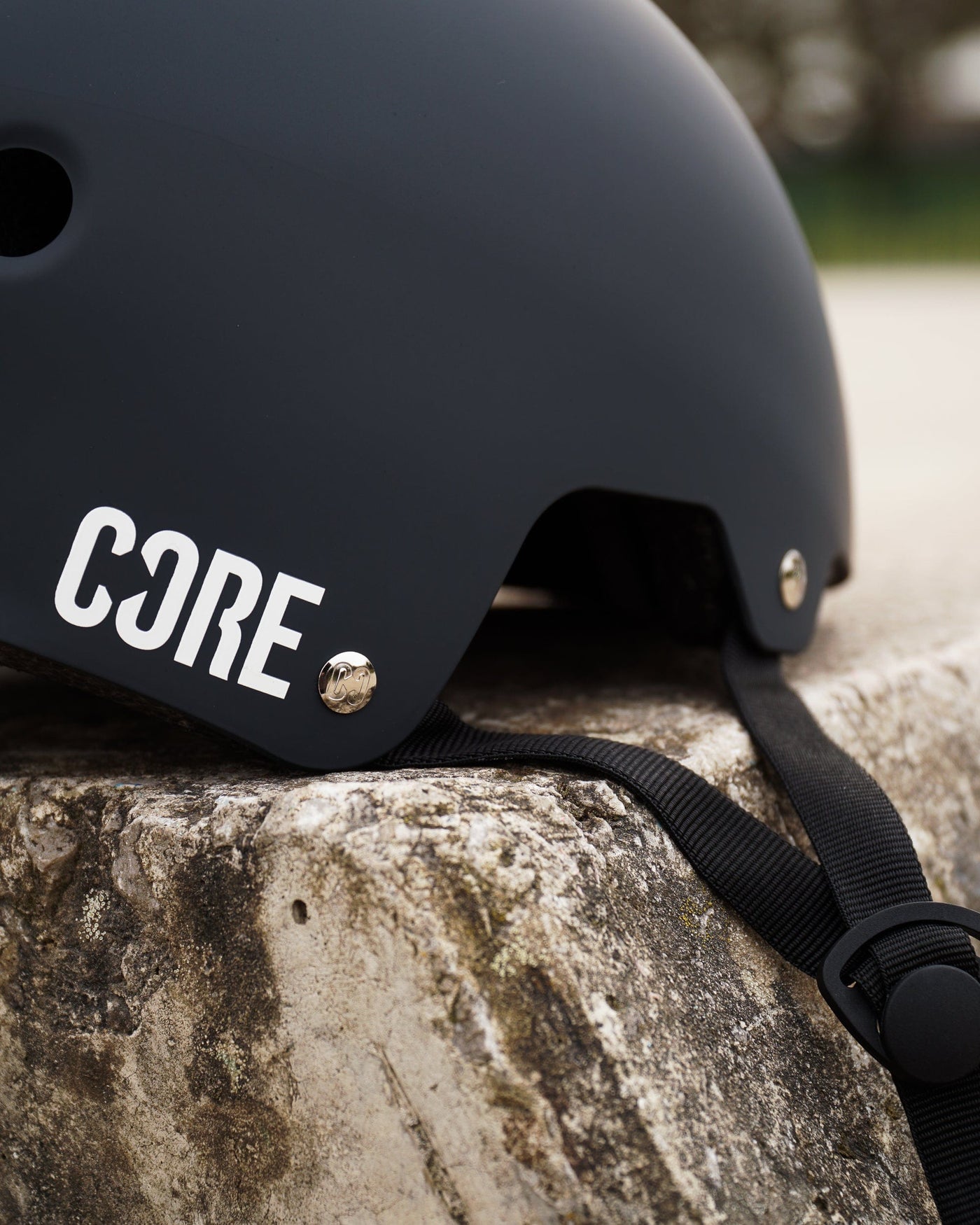 CORE Action Sports BMX Helmet Grey I Skateboard Helmet Logo