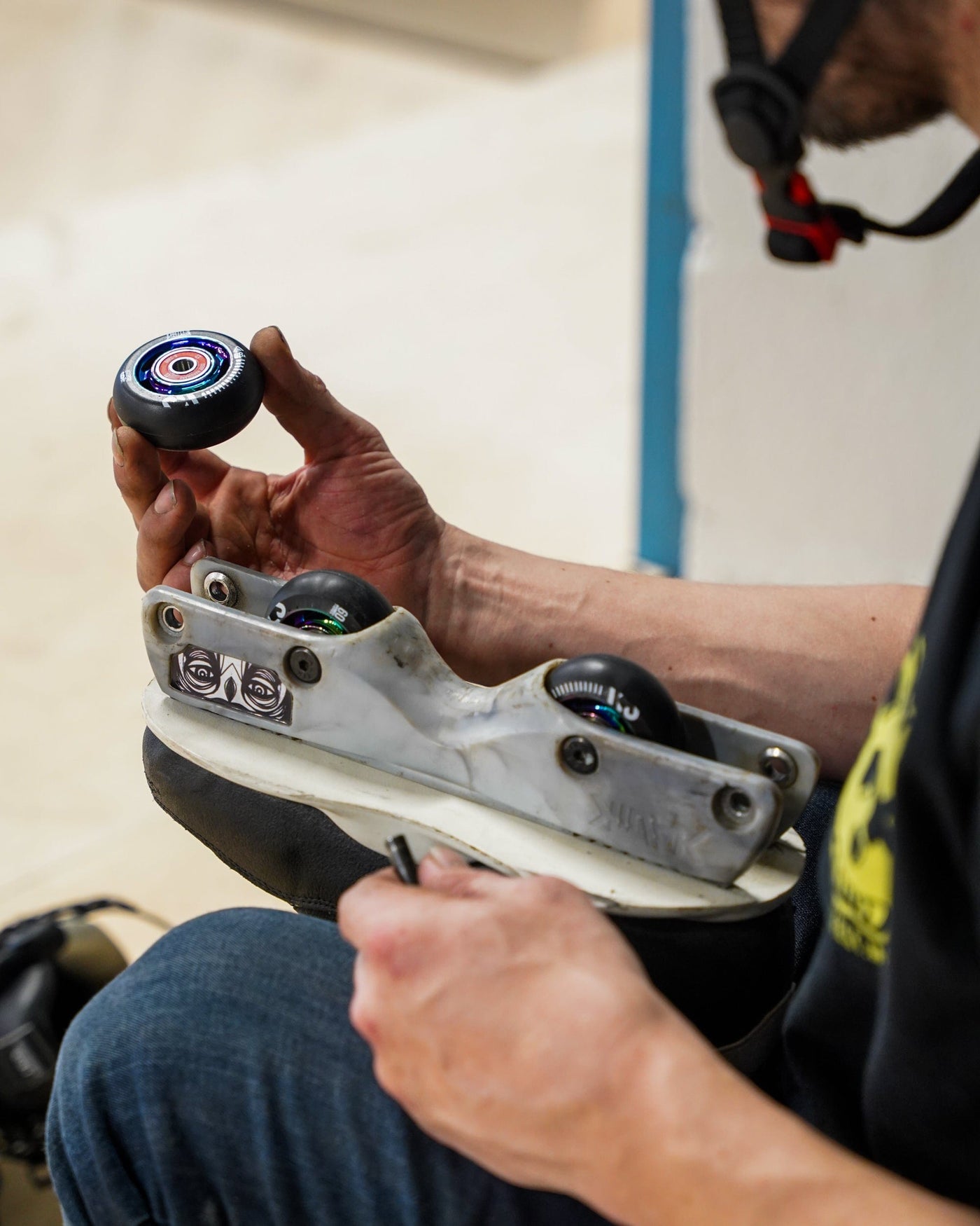 CORE Aero Inline Skate Wheels 60mm Black 4 Pack Bearings I Skate Bearings Product in Use