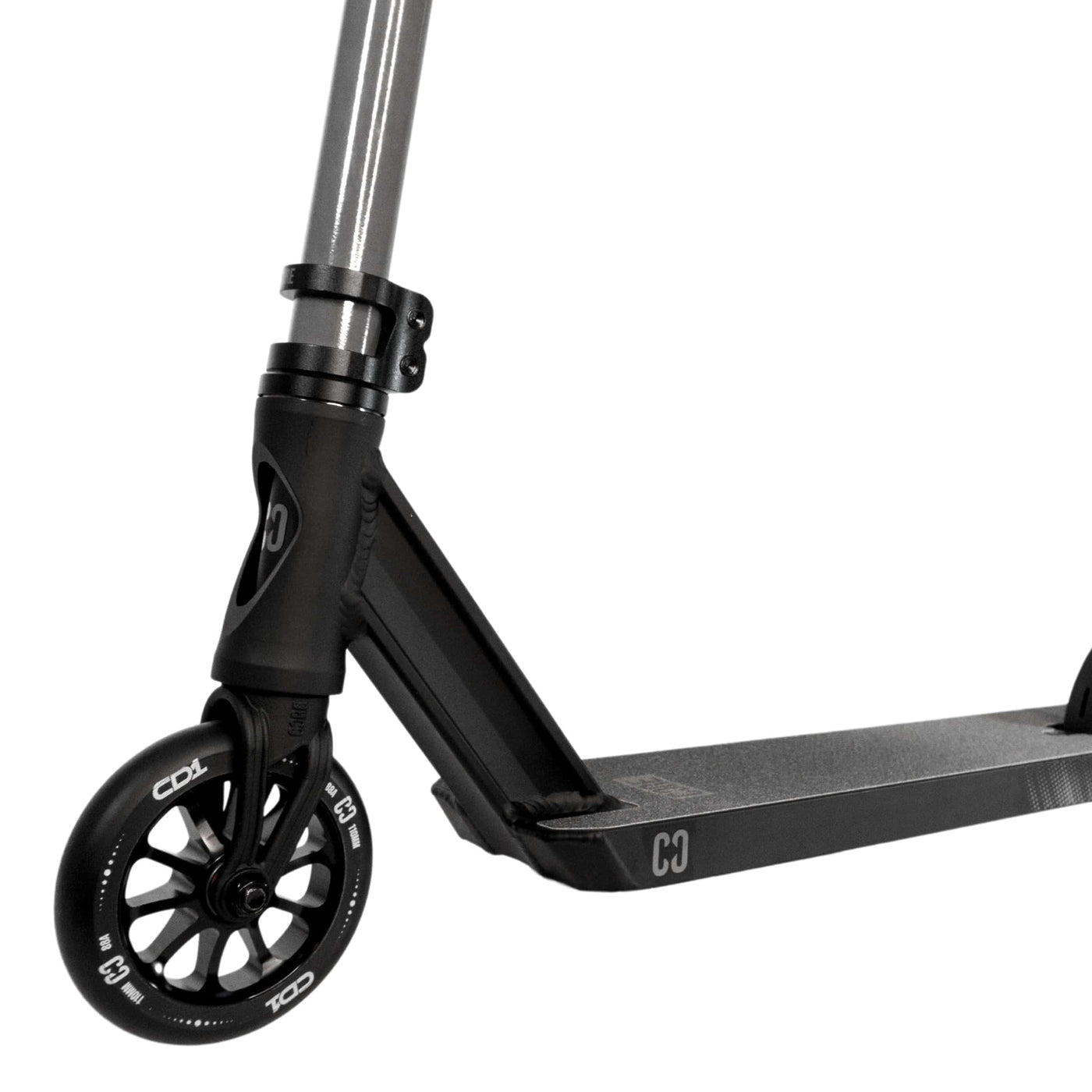 CORE CD1 Complete Stunt Scooter Black I Adult Stunt Scooter Zoomed In Front