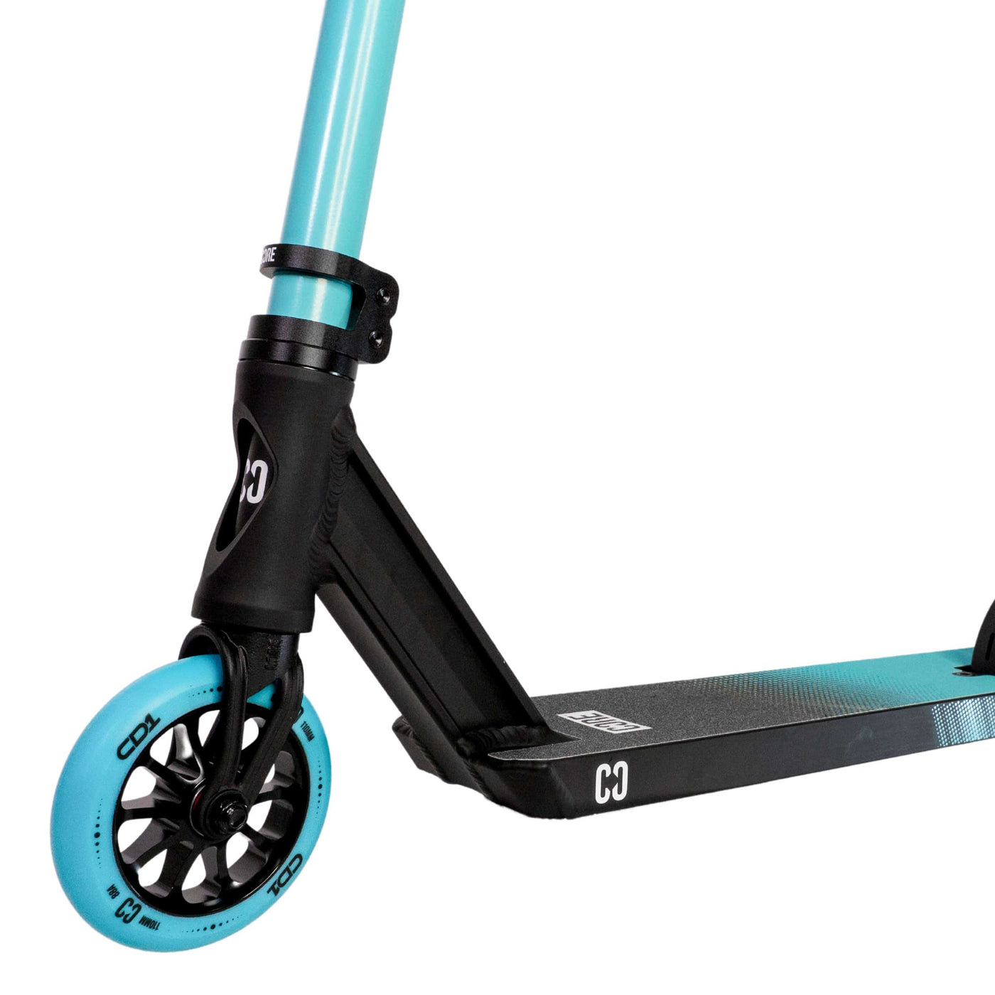 CORE CD1 Complete Stunt Scooter Blue & Black I Adult Stunt Scooter Front Wheel