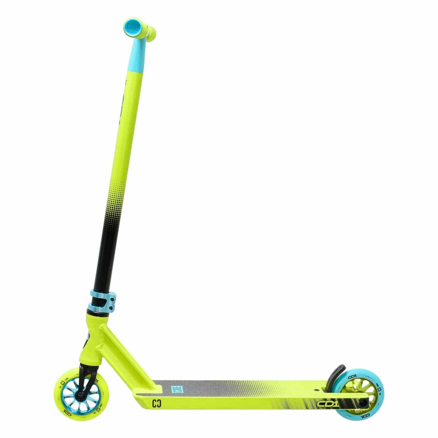 CORE CD1 Complete Stunt Scooter Lime & Teal I Adult Stunt Scooter Side