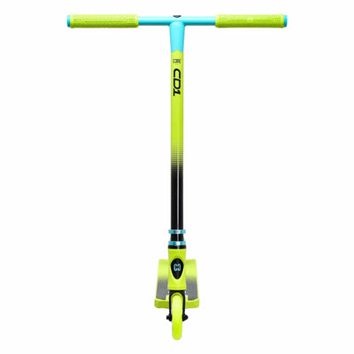 CORE CD1 Complete Stunt Scooter Lime & Teal I Adult Stunt Scooter Front View
