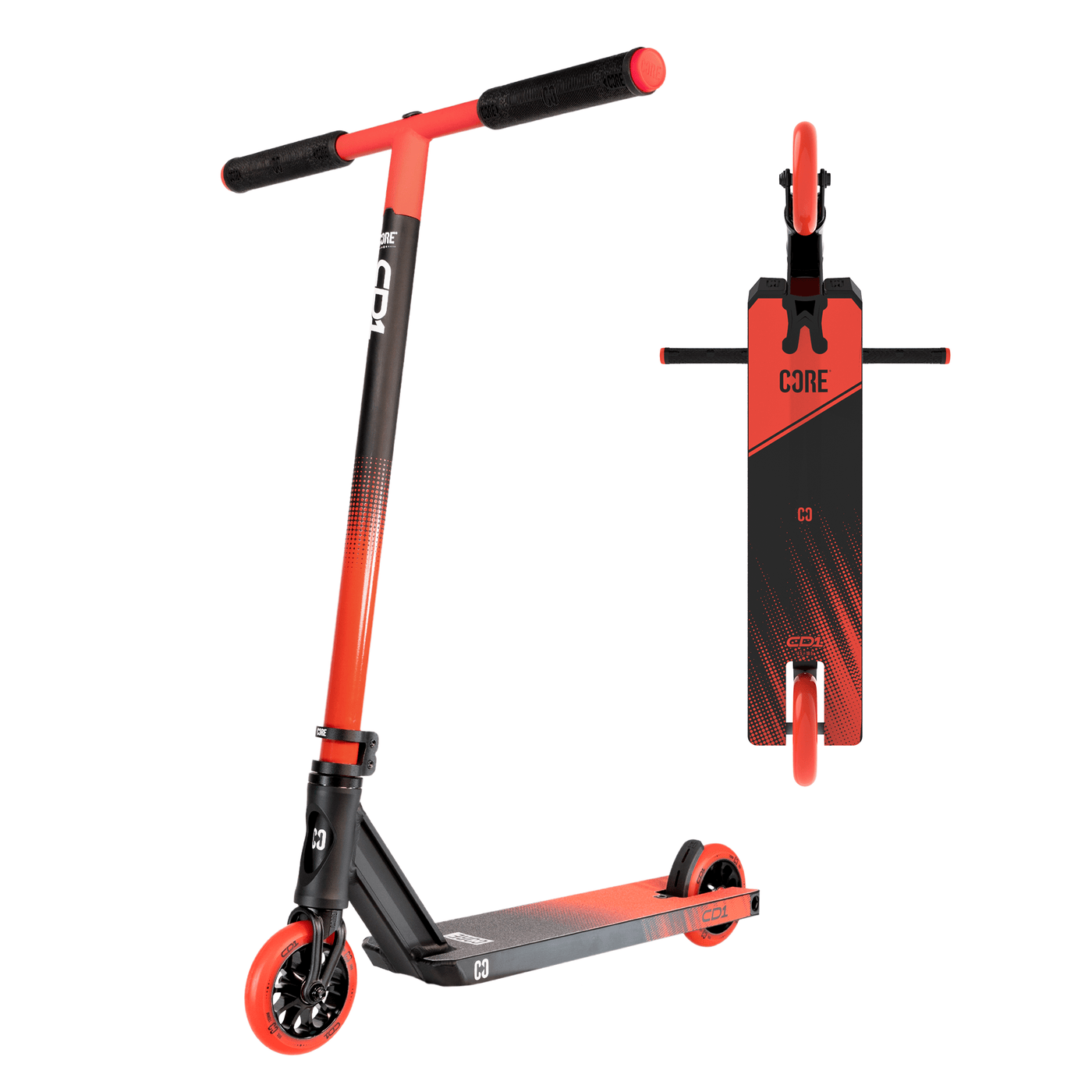 CORE CD1 Complete Stunt Scooter Red & Black I Adult Stunt Scooter