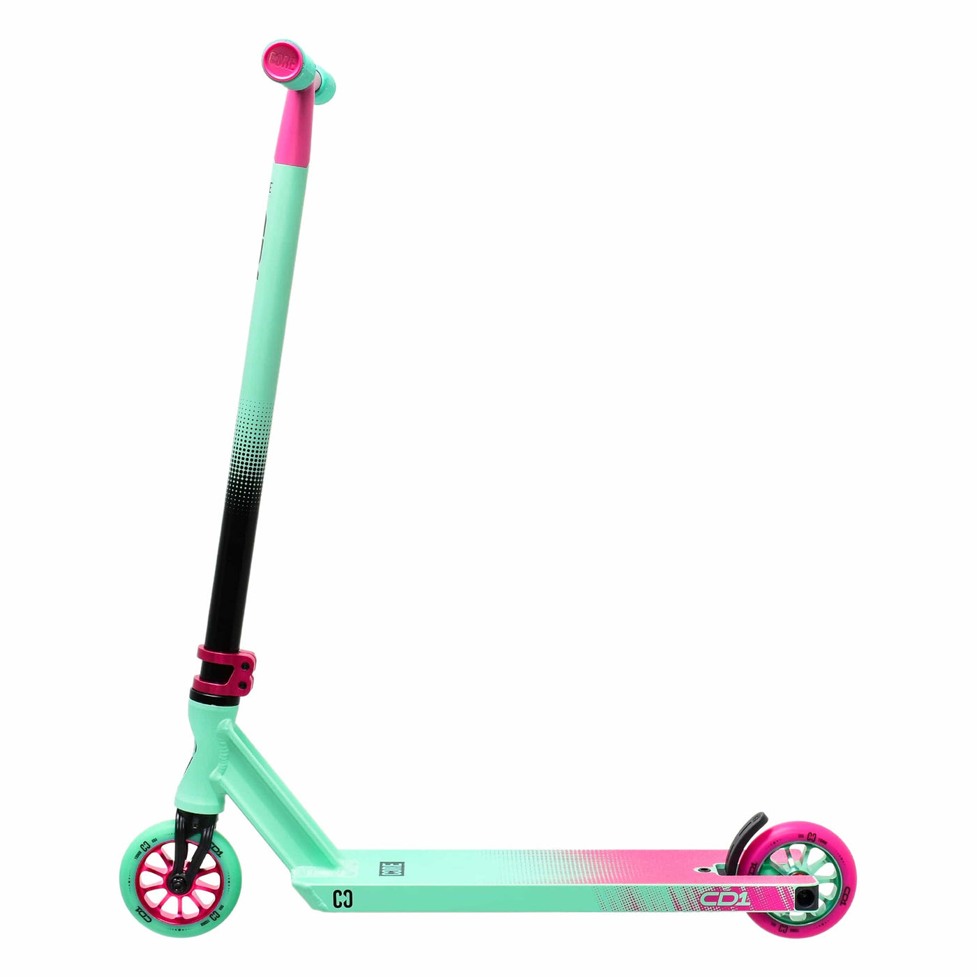 CORE CD1 Complete Stunt Scooter Teal & Pink I Adult Stunt Scooter Side