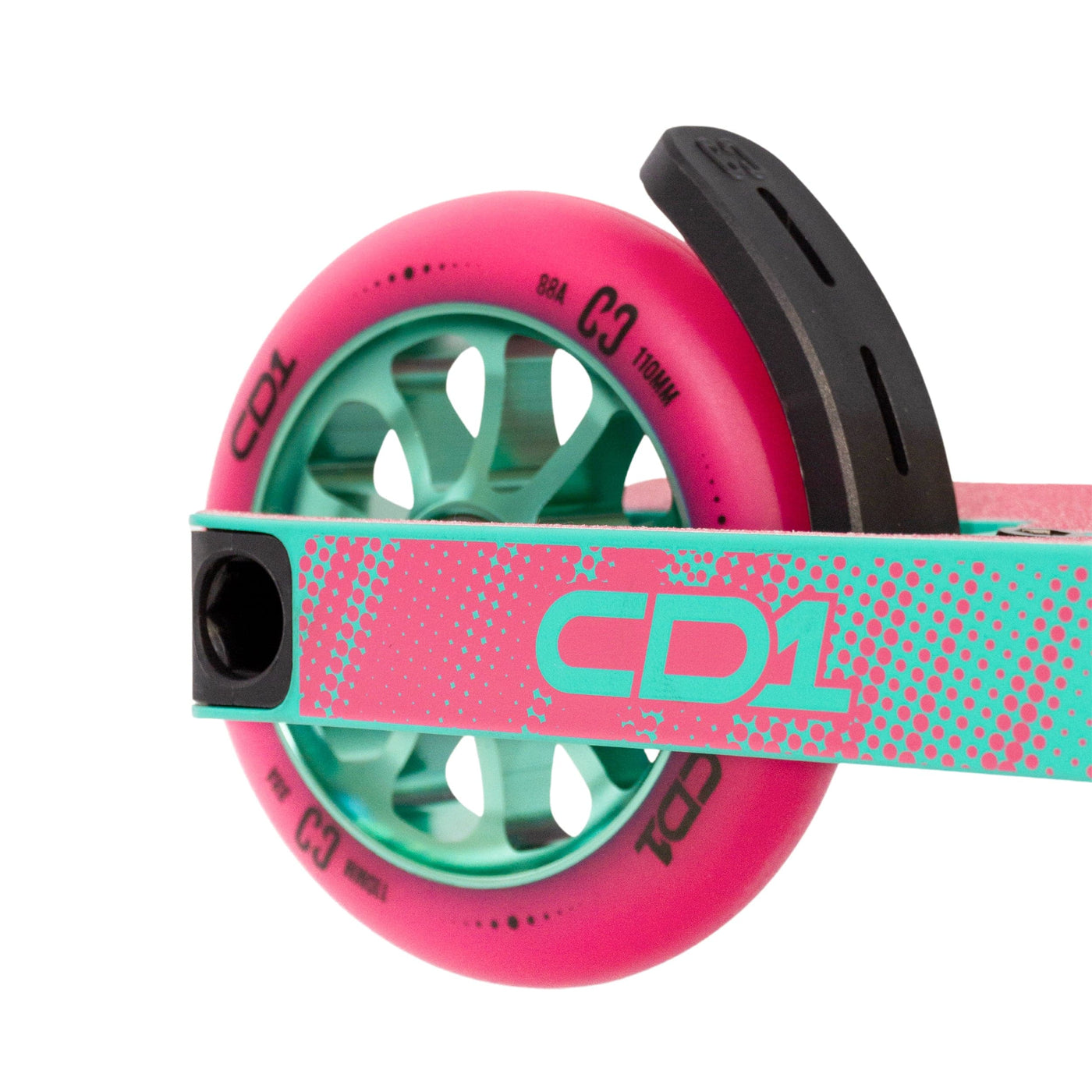 CORE CD1 Complete Stunt Scooter Teal & Pink I Adult Stunt Scooter Back Wheel