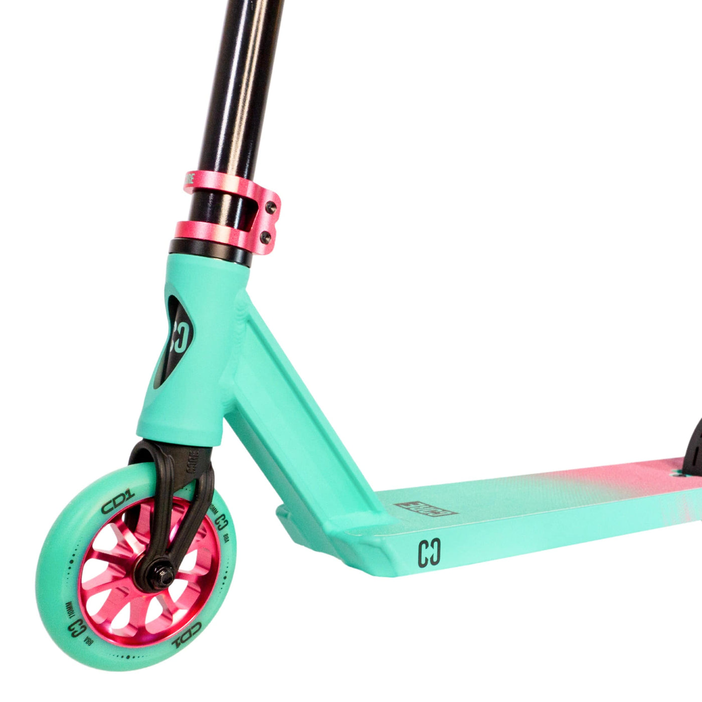 CORE CD1 Complete Stunt Scooter Teal & Pink I Adult Stunt Scooter Zoomed Side