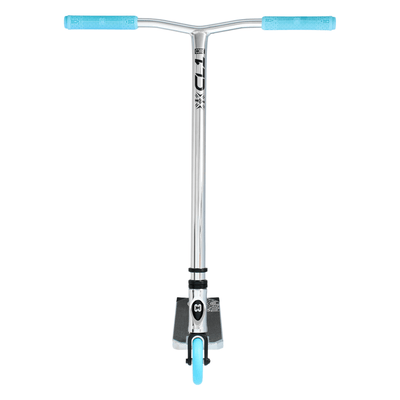 CORE CL1 Complete Stunt  Scooter Chrome & Teal I Adult Stunt Scooter Front View