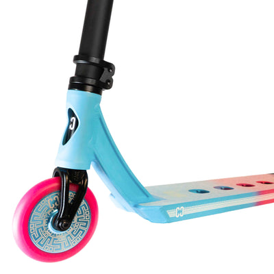 CORE CL1 Complete Stunt Scooter Pink & Teal I Adult Stunt Scooter Zoomed In Front