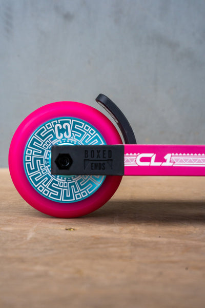 CORE CL1 Complete Stunt Scooter Pink & Teal I Adult Stunt Scooter Back Wheel Zoom