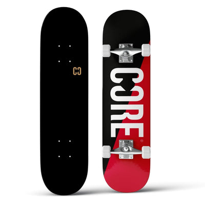 CORE Complete Skateboard C2 Split Red & Black 7.75 I Complete Skateboards