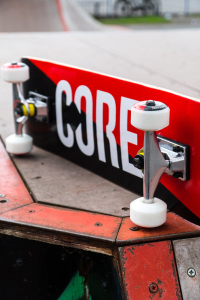 CORE Complete Skateboard C2 Split Red & Black 7.75 I Complete Skateboards Side
