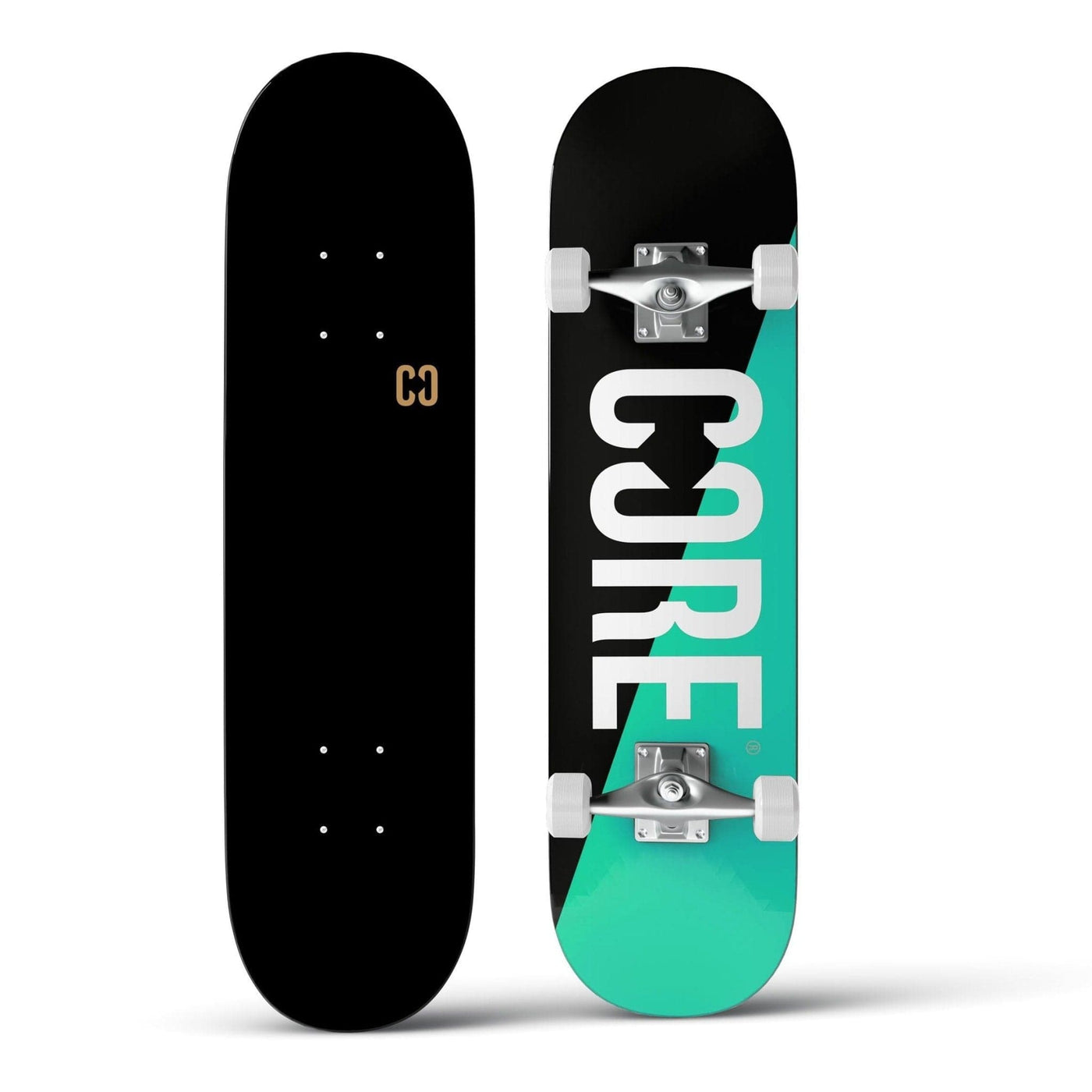 CORE Complete Skateboard C2 Split Teal & Black 7.75 I Complete Skateboards