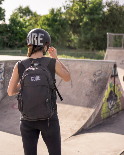 CORE Helmet Backpack Black I Backpack Helmet Holder Skatepark