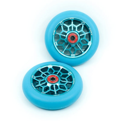 CORE Hex Hollow Stunt Mint Blue Scooter Wheel 110mm I Scooter Wheel Angled Pair