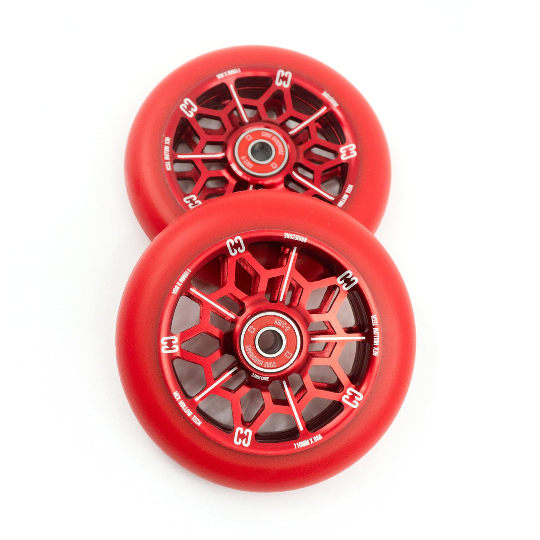 CORE Hex Hollow Stunt Red Scooter Wheel 110mm I Scooter Wheel