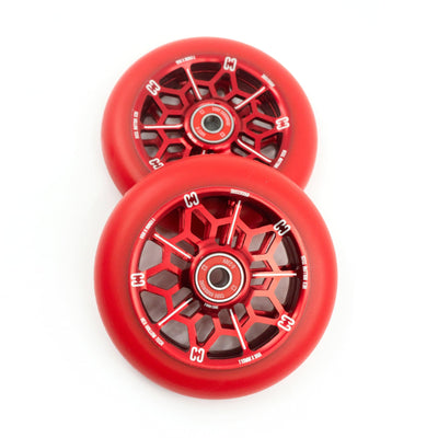 CORE Hex Hollow Stunt Red Scooter Wheel 110mm I Scooter Wheel Pair