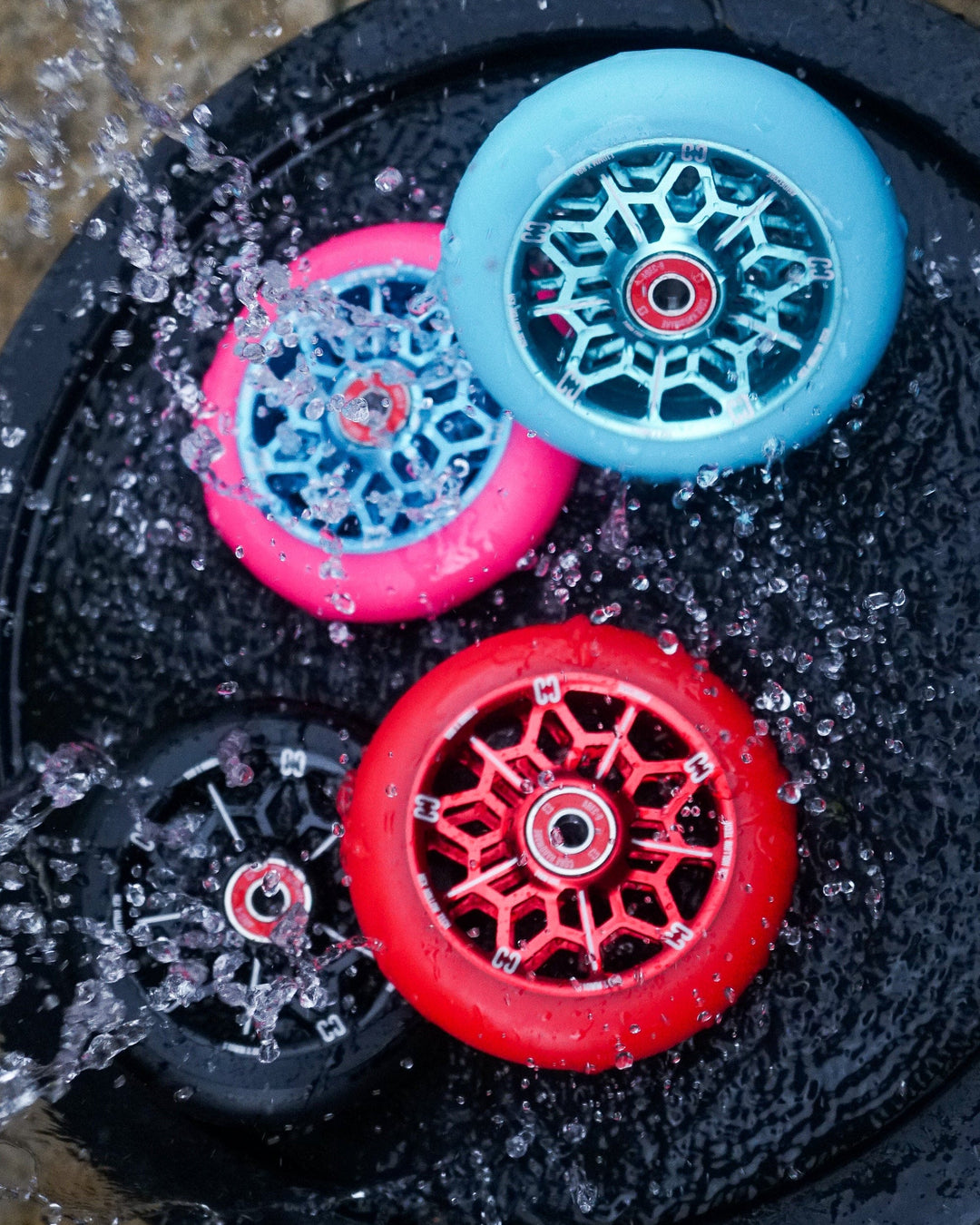 Ruote Core Hex Hollowcore Per Stunt Scooter | 110mm | Rosse | Gommini Per Trick