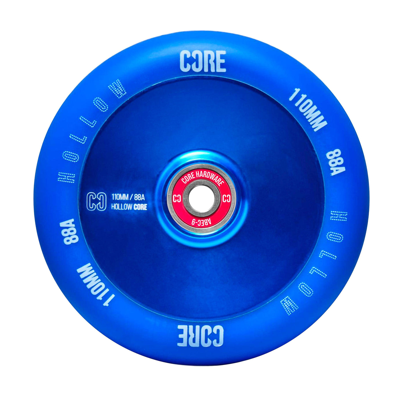 CORE Hex Hollow Stunt V2 Blue Scooter Wheel 110mm I Scooter Wheel Side
