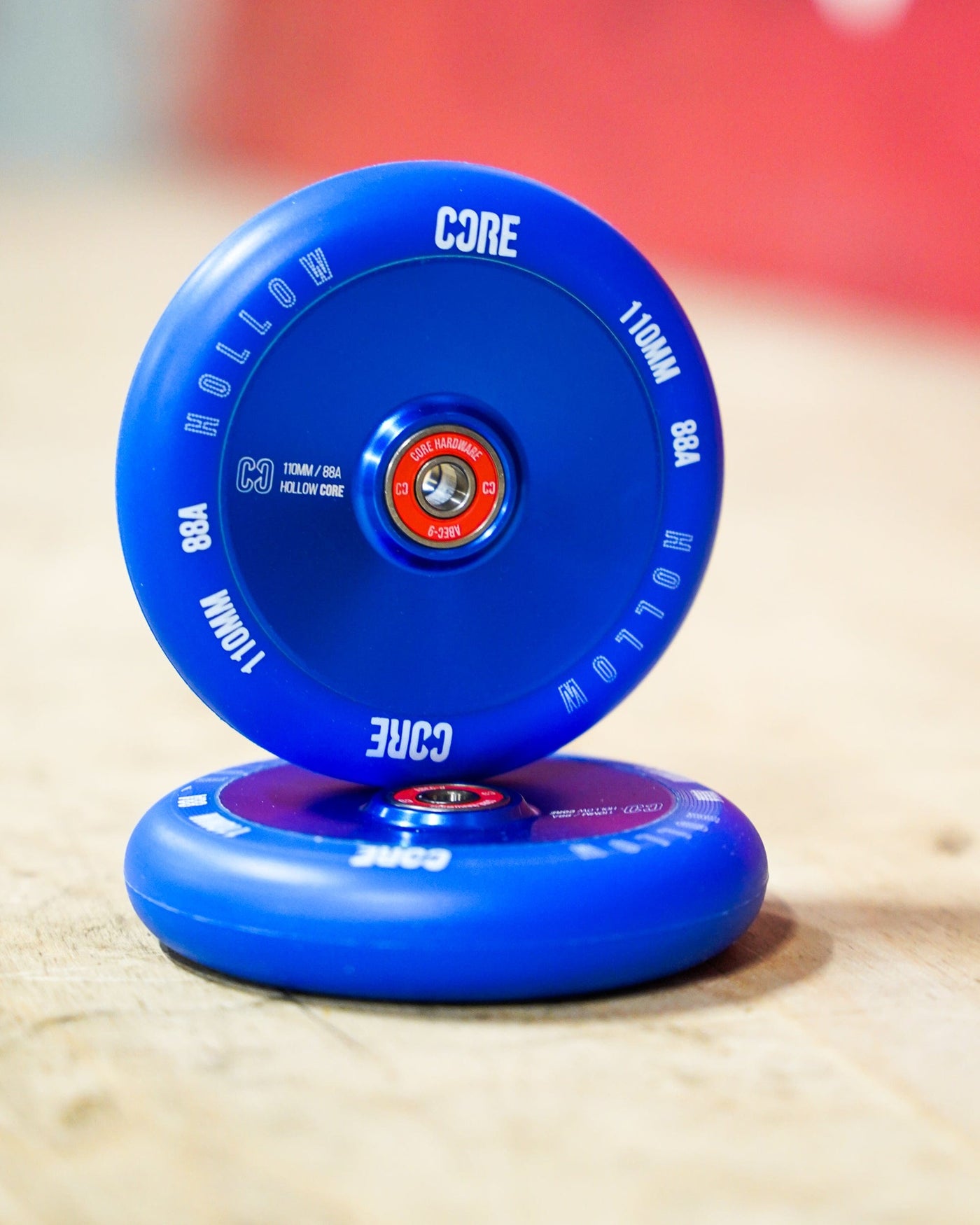 CORE Hex Hollow Stunt V2 Blue Scooter Wheel 110mm I Scooter Wheel Pair