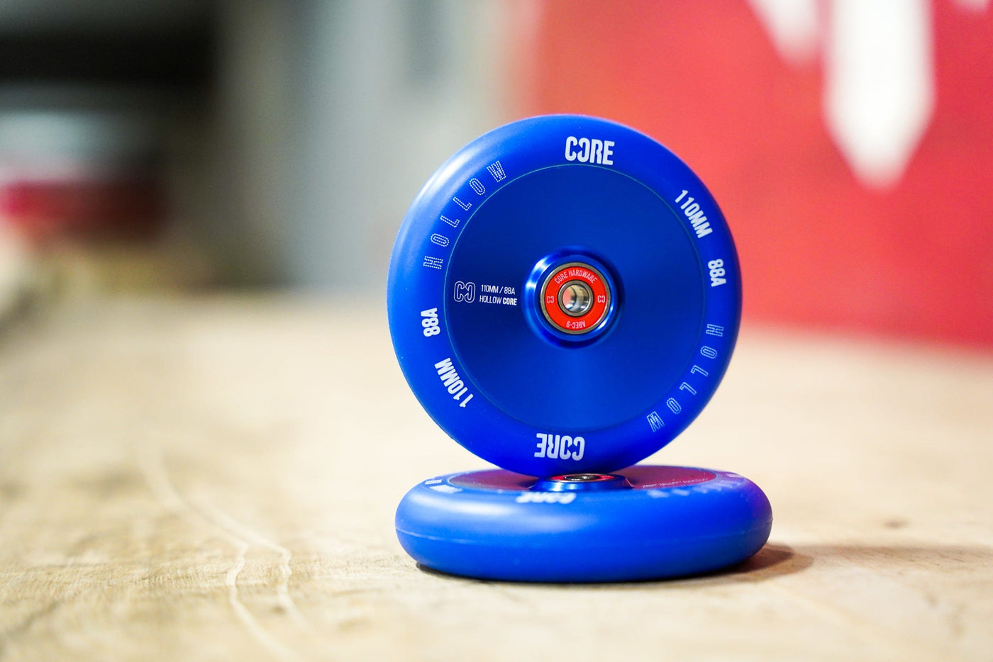 CORE Hex Hollow Stunt V2 Blue Scooter Wheel 110mm I Scooter Wheel Pair Together