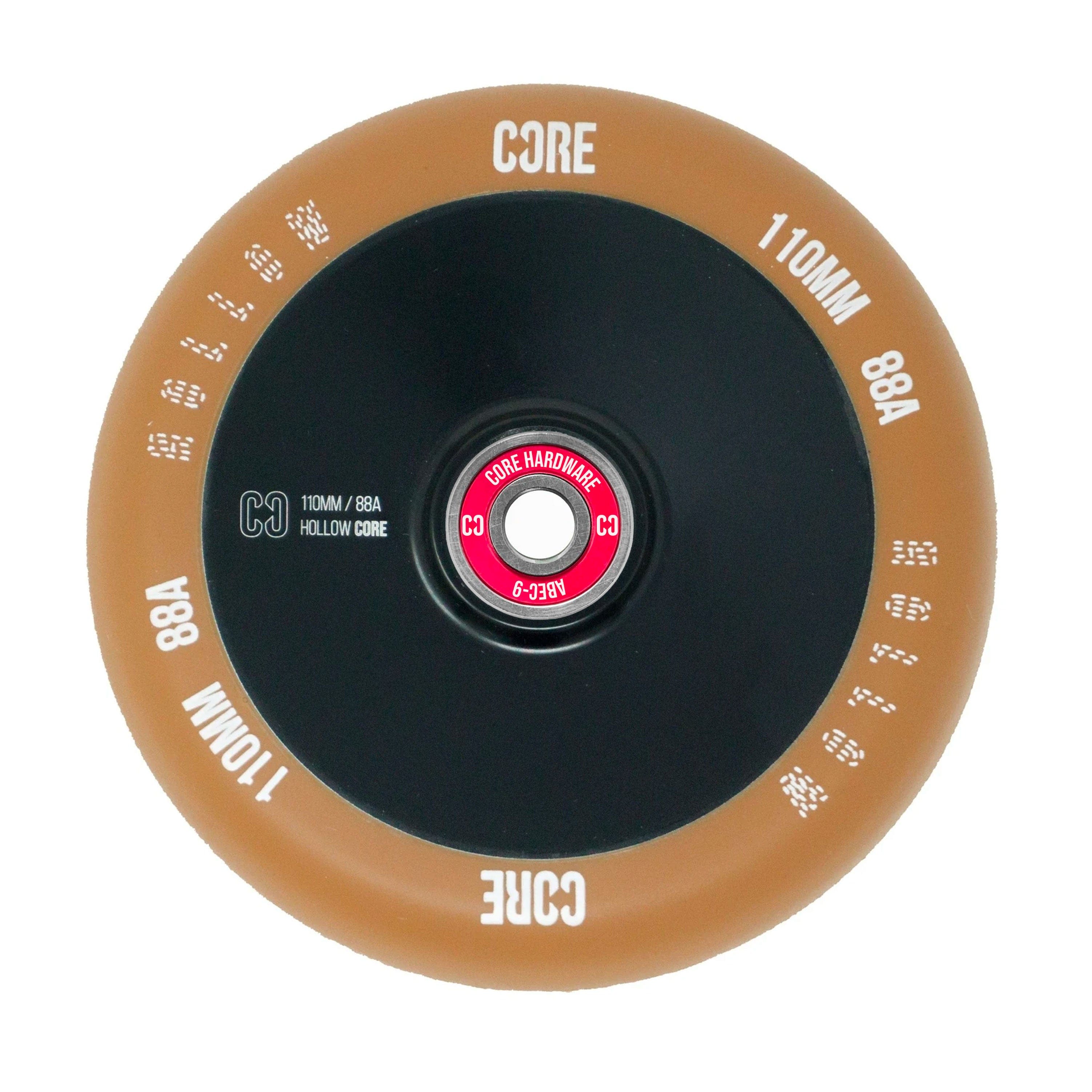 Core Racing Storm Rim On CORE Hollow Stunt Scooter Wheels - Gum/Black