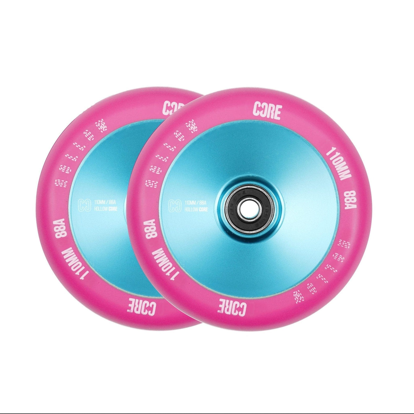 CORE Hollow V2 Pink/Blue Scooter Wheel 110mm I Stunt Scooter Wheel Additional Pair