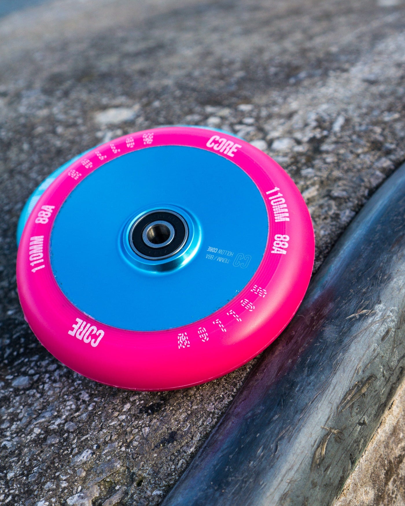 CORE Hollow V2 Pink/Blue Scooter Wheel 110mm I Stunt Scooter Wheel Outside