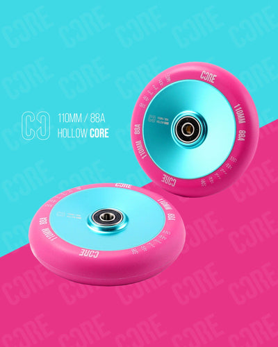 CORE Hollow V2 Pink/Blue Scooter Wheel 110mm I Stunt Scooter Wheel Additional Advertisement