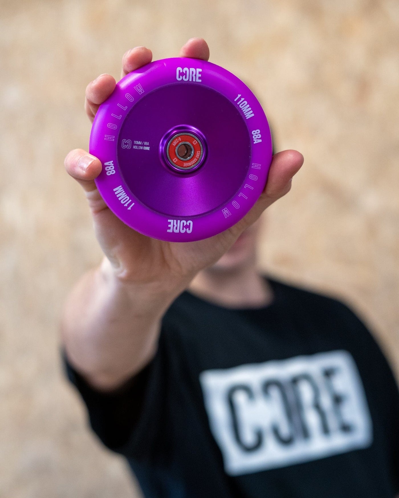 CORE Hex Hollow Stunt V2 Purple Scooter Wheel 110mm I Scooter Wheel Holding