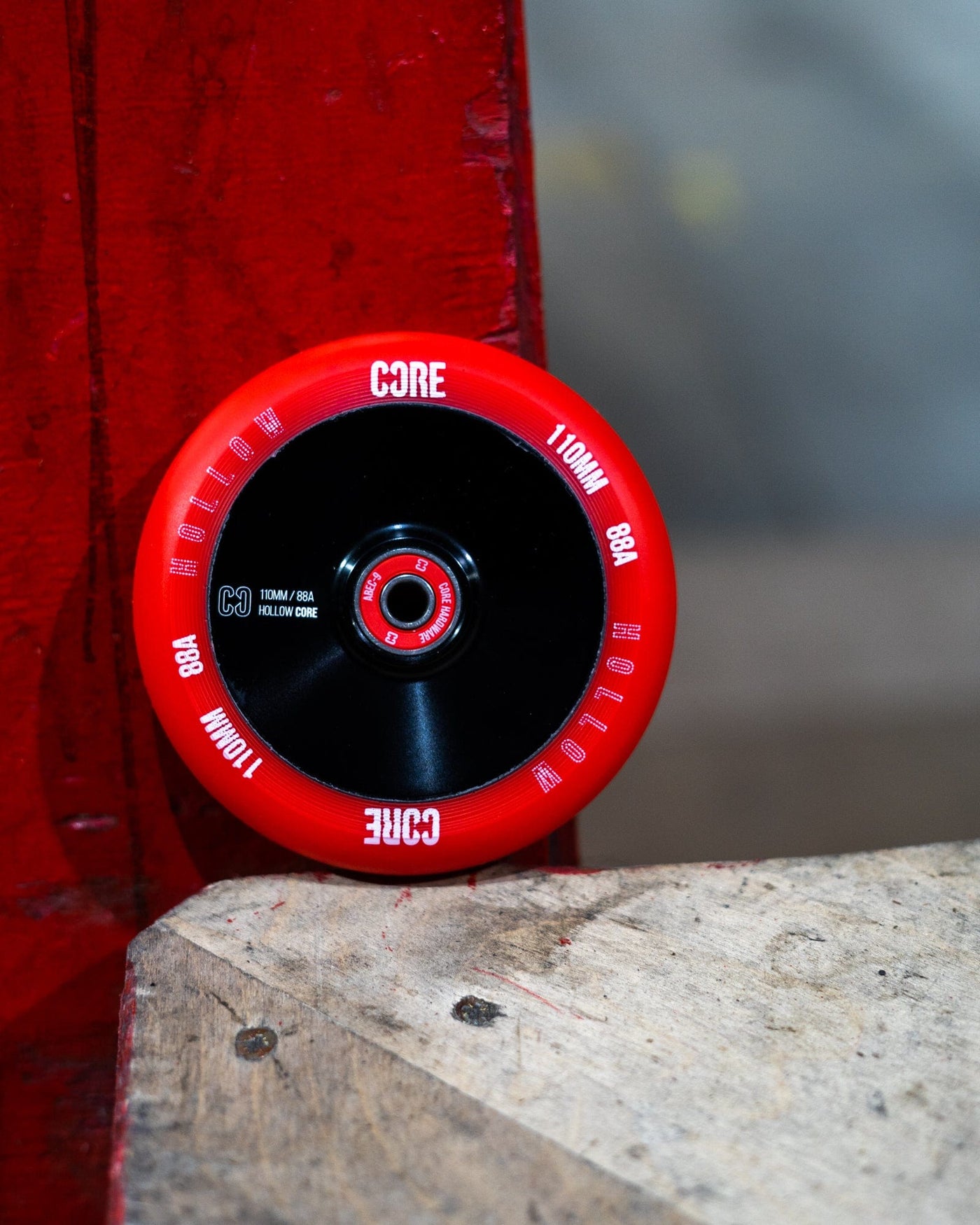 CORE Hex Hollow Stunt V2 Red-Black Wheel 110mm I Scooter Wheel Side Leaning