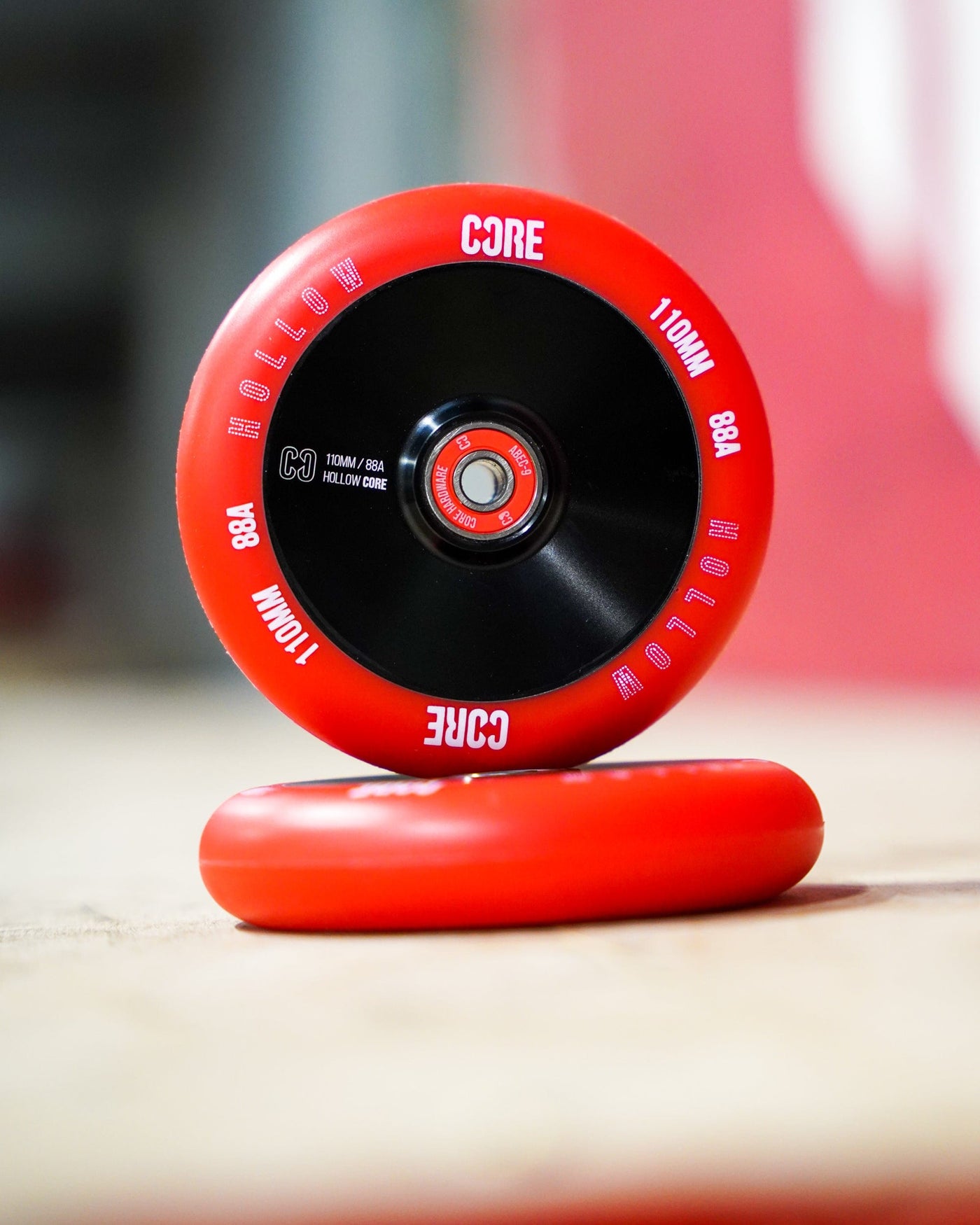 CORE Hex Hollow Stunt V2 Red-Black Wheel 110mm I Scooter Wheel Pair