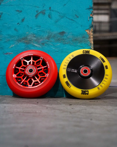CORE Hex Hollow Stunt V2 Yellow-Black Scooter Wheel 110mm I Scooter Wheel Alternate Colors