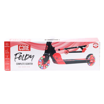 CORE Kids Foldy Black & Red Kick Scooter For Kids I Kick Scooter For Kids Box