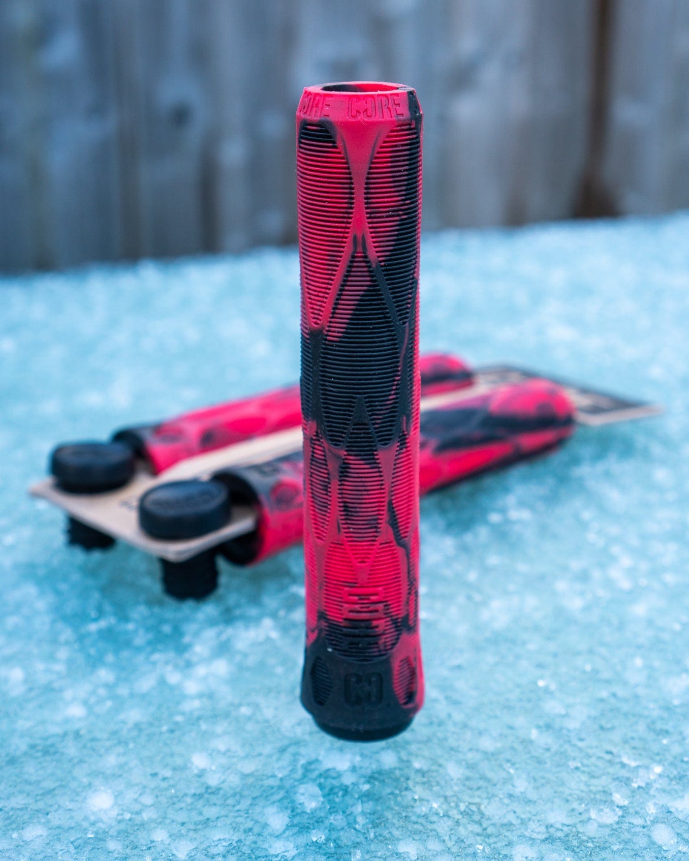 CORE Pro Scooter Handlebar Grips Soft 170mm Lava Red/Black I Scooter Grips Outside Products