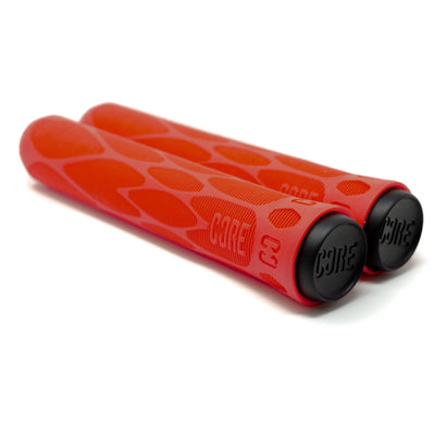 CORE Pro Scooter Handlebar Grips Soft 170mm Red I Scooter Grips Laying Down