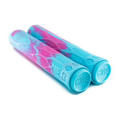 CORE Pro Scooter Handlebar Grips Soft 170mm Refresher Pink/Blue I Scooter Grips Laying Down
