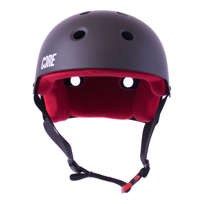 CORE Pro Light Skateboard Helmet Black/Red I Skateboarding Hemet Front View