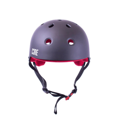 CORE Pro Light Skateboard Helmet Black/Red I Skateboarding Hemet Zoomed Out Front