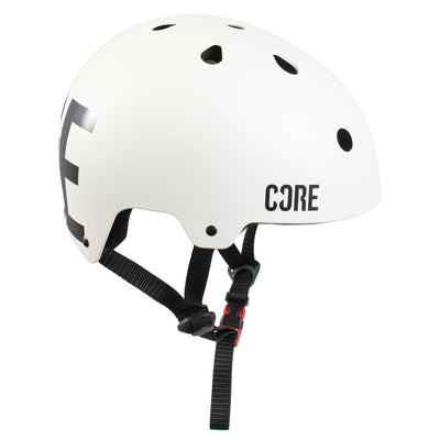 CORE Pro Light Skateboard Helmet White/Black I Skateboarding Hemet Alt Side